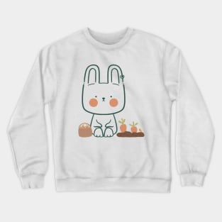 Bunny with his carrot gardern Crewneck Sweatshirt